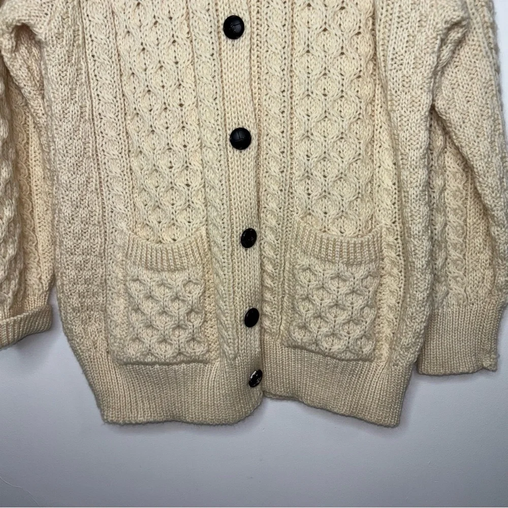 Arancrafts Sweater Women XL Wool Fisherman Cardigan Ireland - Picture 3 of 12